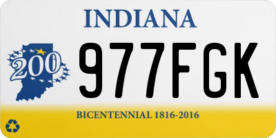 IN license plate 977FGK