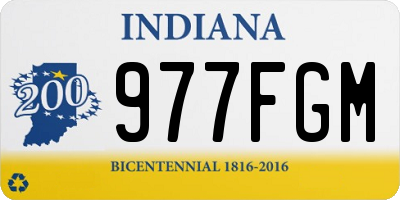 IN license plate 977FGM