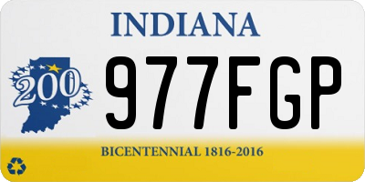 IN license plate 977FGP