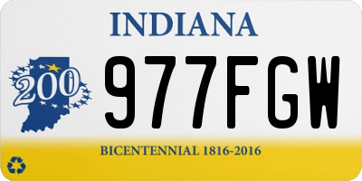 IN license plate 977FGW