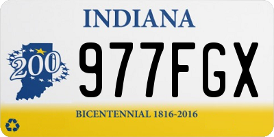 IN license plate 977FGX