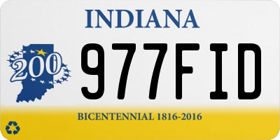 IN license plate 977FID