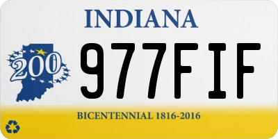 IN license plate 977FIF