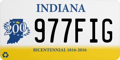 IN license plate 977FIG