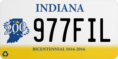 IN license plate 977FIL