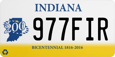 IN license plate 977FIR