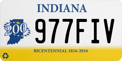 IN license plate 977FIV