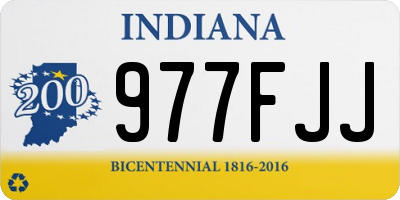 IN license plate 977FJJ