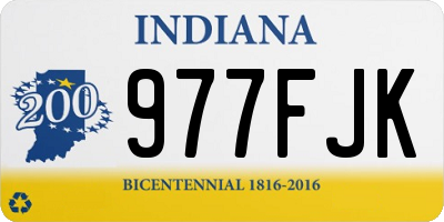 IN license plate 977FJK