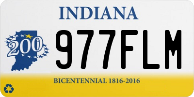 IN license plate 977FLM