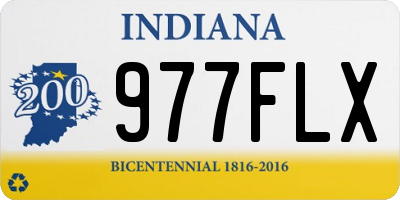 IN license plate 977FLX