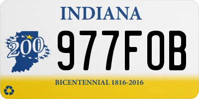 IN license plate 977FOB
