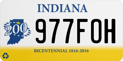 IN license plate 977FOH