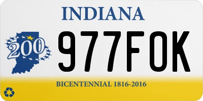 IN license plate 977FOK