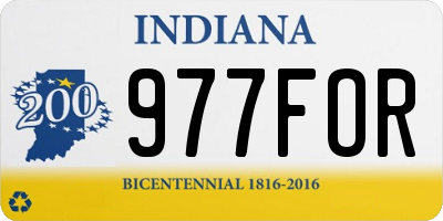 IN license plate 977FOR