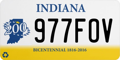 IN license plate 977FOV