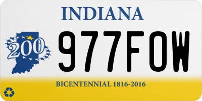 IN license plate 977FOW