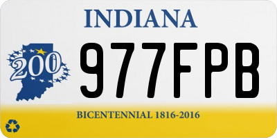 IN license plate 977FPB
