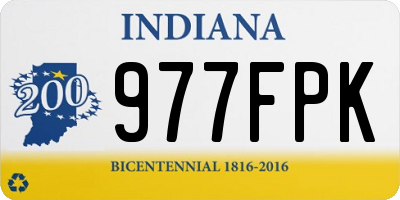 IN license plate 977FPK