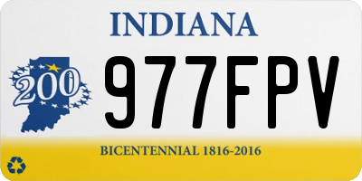 IN license plate 977FPV