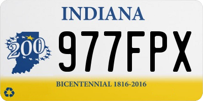 IN license plate 977FPX