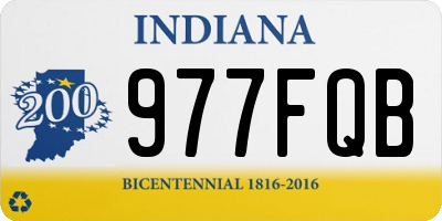 IN license plate 977FQB