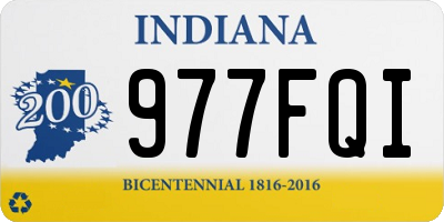 IN license plate 977FQI