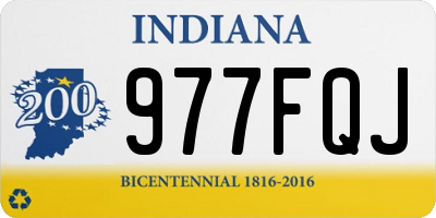 IN license plate 977FQJ
