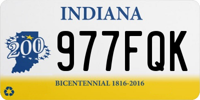 IN license plate 977FQK