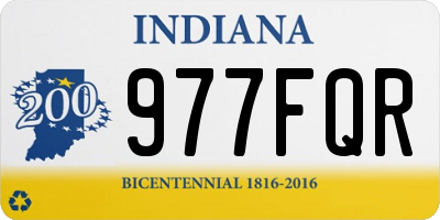 IN license plate 977FQR