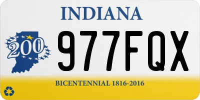IN license plate 977FQX
