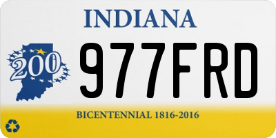 IN license plate 977FRD