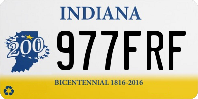 IN license plate 977FRF