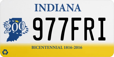IN license plate 977FRI