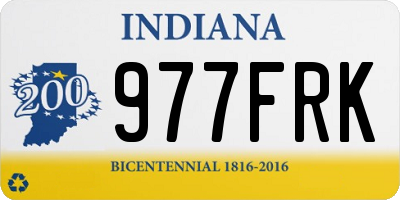 IN license plate 977FRK