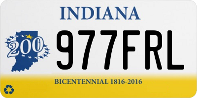 IN license plate 977FRL