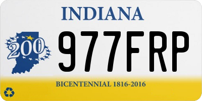 IN license plate 977FRP
