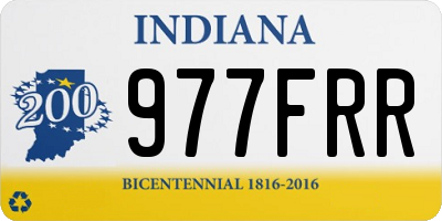 IN license plate 977FRR