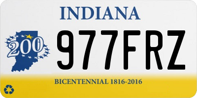 IN license plate 977FRZ