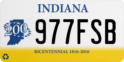 IN license plate 977FSB