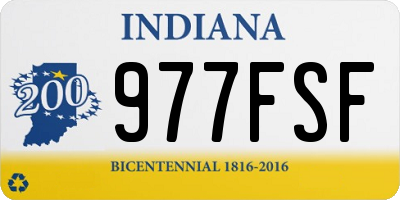 IN license plate 977FSF