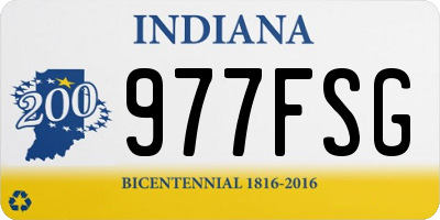 IN license plate 977FSG