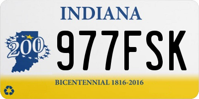 IN license plate 977FSK