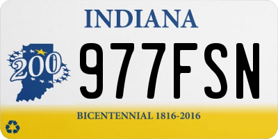IN license plate 977FSN