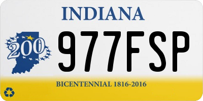 IN license plate 977FSP