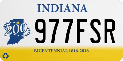 IN license plate 977FSR
