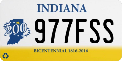 IN license plate 977FSS