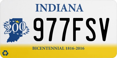 IN license plate 977FSV