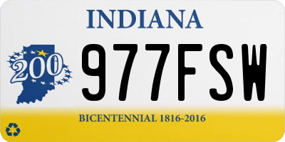 IN license plate 977FSW