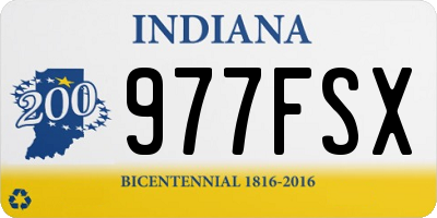 IN license plate 977FSX
